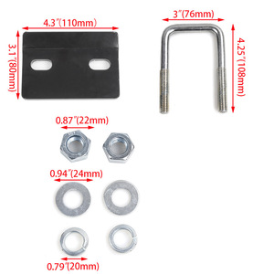 Pièces de modification automobile : Support de fixation pour crochet de remorque carré 1,25 pouce (2 pouces) anti-vibration et antichoc - Product Image 2