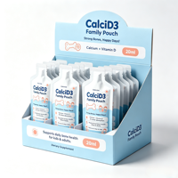 Boisson liquide OEM ODM au calcium D3 en sachet, soutien pour la santé osseuse des enfants et des adultes, boisson supplémentaire en calcium fabriquée en usine GMP