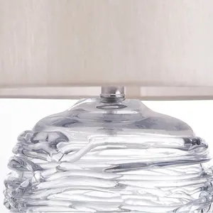 Blau klar glas schreibtisch lampe tisch lampe glas mit trommel lampenschirm für kaffee tisch decor projekt