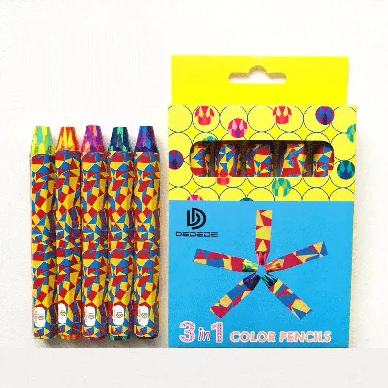 עיצוב חדש 3 צבעים ב-1 צבע צבע מעורב סט אמנות ציור לערבב צבעים ילדים ציור עפרונות עפרונות