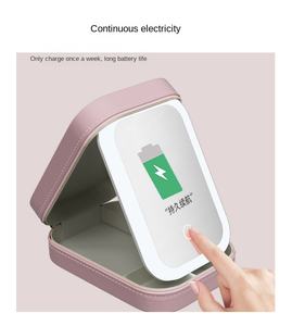 Caja de Almacenamiento de Cosméticos con Espejo LED, Estuche de Maquillaje Portátil para Mujer, Bolsa de Viaje Simple y Moderna, Venta al Por Mayor - Product Image 4