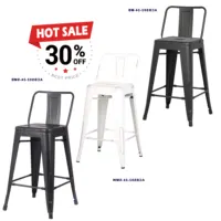 Cadeiras de barstool de metal empilhável, venda quente, barstool alto, cadeira, barstool, com costas