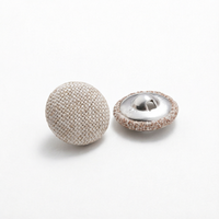Boutons décoratifs écologiques à dos plat, recouverts de tissu coloré, pour manteaux, chemises et sacs