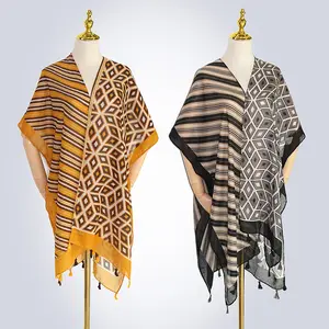Yiwu Jingtai Sommer Beliebte neue geometrische Fransen Strands chals für Frauen Mode gedruckt Outdoor Sonnenschirm Hijab Schals