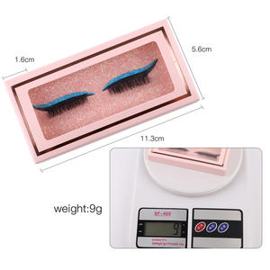 رموش صناعية 2in1 مع ظلال عيون مقاوم للماء يدوم طويلاً ذاتي اللصق بريق لامع للحفلات تأثيري ماكياج يضغط على رموش - Product Image 4