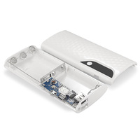 5V double USB 5x18650 batterie externe boîtier de batterie chargeur de téléphone portable bricolage coque étui blanc bleu vert violet