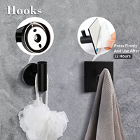 Ensemble de toilette pour hôtel HOMEDEC de qualité supérieure, écologique, en acier inoxydable 304, 8 pièces, accessoires de salle de bain à fixation murale