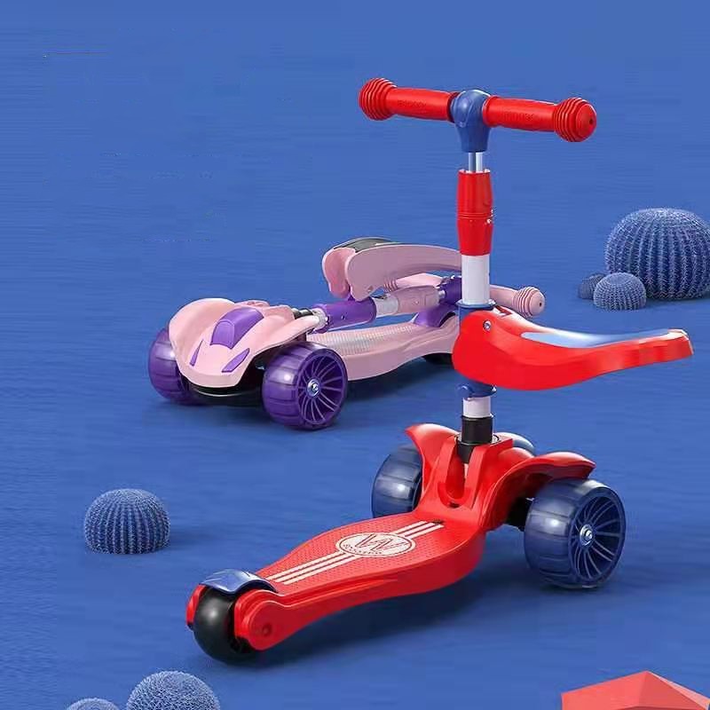 2023 детская Kick дрейфующий трехколесного велосипеда складной космический Дорожный Бегун самокат 3-х колесный велосипед ребёнка ройялас стоп-сигнал для продажи производство