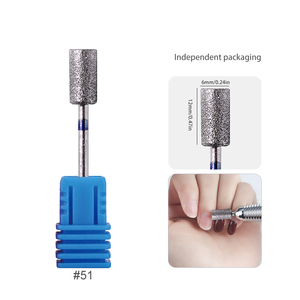 Phổ biến kim cương lớp biểu bì Nga Rotary Burr Pedicure công cụ Loại bỏ kim cương Nail Drill Bits Set - Product Image 5