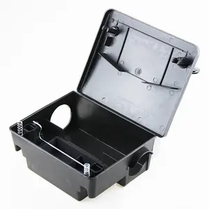 害虫控制可锁定的老鼠诱饵盒PP塑料捕鼠器盒可重复使用的老鼠诱饵站，用于啮齿动物诱饵安全