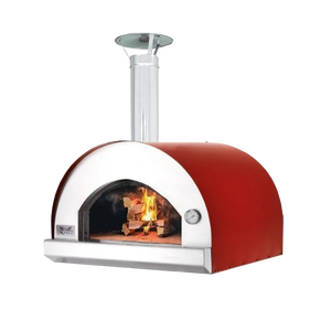 Forno a Legna 'ENEA' 78x87x145cm - Nero/Bordeaux - Product Image 1