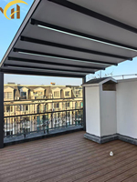 Pérgola Plegable Impermeable de Alta Calidad, Resistente a la Nieve, con Techo Retráctil para Jardín Europeo, Patio Trasero, Hotel, Resort