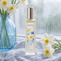 Étiquettes personnalisées pour flacons de parfum 15 ml - Rouleaux d'autocollants en papier d'art imprimé bleu pour flacons de parfum Narcissus et cosmétiques