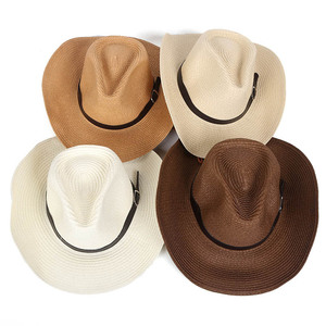 Thời Trang Phong Cách Phương Tây Rơm Cao Bồi Hat Upf50 + Mặt Trời Bảo Vệ Mùa Hè Bãi Biển Trang Trại Hat Có Thể Điều Chỉnh Unisex - Product Image 3