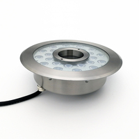 Lumières de fontaine LED subaquatiques à jet d'eau, en acier inoxydable, étanches IP68, multicolores, avec contrôle DMX RGB automatique