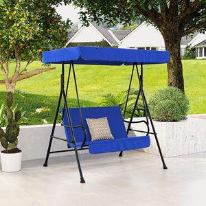 Hamaca Doble Moderna <span class=keywords><strong>de</strong></span> Hierro para Exteriores con Toldo, para Patio, Villa y Jardín, Muebles <span class=keywords><strong>de</strong></span> Exterior - Product Image 5