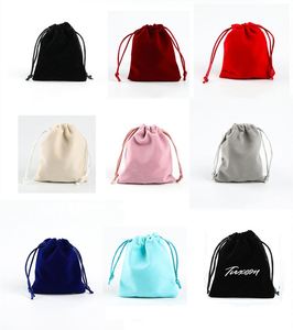 Multicolor Velvet Mix Sizes <b>Packaging</b> for Travel <b>Jewelry</b> Pouch Suede Flannel - Product Image 2