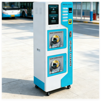 Distributeur automatique personnalisé pour le nettoyage de casques avec options de paiement par pièces, code QR et carte de crédit, incluant un SDK de système de jetons