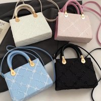 Nouveau sac carré à bandoulière uni, tendance, polyvalent, de niche, haut de gamme, sac à main pour femme