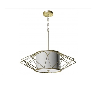 Lampe de plafond en tissu blanc de style tambour avec couvercle en acrylique pour la décoration d'hôtel et de maison - Product Image 6