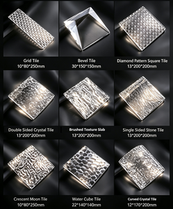 Cloisons <span class=keywords><strong>d</strong></span>écoratives modulaires en verre cristal de luxe moderne pour bureau, hôtel, salon - Product Image 4