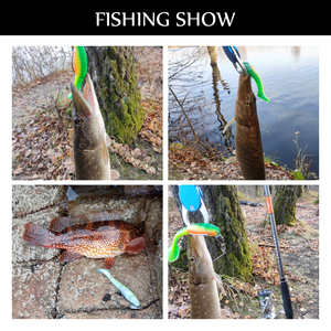Esca da <span class=keywords><strong>Pesca</strong></span> Spinpoler 5 Pollici, Esca Artificiale in PVC Morbido Bicolore con Coda a Paletta, Wobbler per Acqua Salata e Trota - Product Image 5