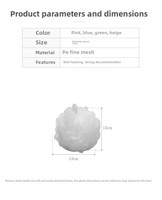 Boules exfoliantes pour le corps avec logo personnalisé, éponges en loofah en forme de fleur écologiques en plastique, pouf en maille coloré