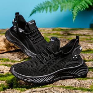 Otoño 2024, zapatillas de deporte de punto para mujer, suela blanda cómoda antideslizante transpirable a la moda, zapatos informales superventas - Product Image 5