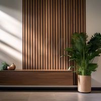 Grands panneaux muraux acoustiques en bois au design moderne pour l'insonorisation de studio Solution de conception graphique inspirée de la nature