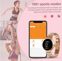 Reloj inteligente DM70 para mujer, resistente al agua, BT, llamada, pantalla Amoled de 1,04 pulgadas, monitoreo de salud, modos deportivos, asistente de voz, reloj inteligente para mujer