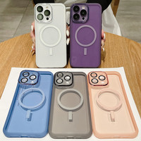 Coque de protection d'objectif transparente magnétique sans fil pour Iphone 13 14 15 Pro Max Anti-chute Tpu couverture de téléphone portable