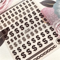 Autocollants d'ongles Gel 3D, étiquette en forme de Dollar, nouveau Design, meilleure vente,