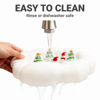 Bol de nourrissage lent pour chien en silicone de qualité alimentaire, résistant au lave-vaisselle, anti-étouffement, tapis d'alimentation lente avec motif de Noël festif pour animaux de compagnie