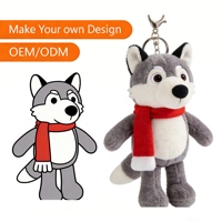 minimale de commande prix d'usine délai de livraison rapide cadeaux promotionnels porte-clés en peluche personnalisé