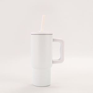 <b>40oz</b> Car Travel H4.0 <b>Handle</b> <b>Tumbler</b> Vacuum Mug Lid Straw Non-Slip Base ODM OEM Custom Color - Product Image 1