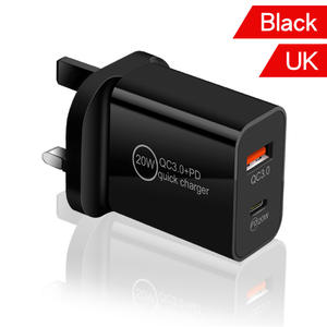2in1 US EU UK Type c Adaptateur <span class=keywords><strong>chargeur</strong></span> mural pour <span class=keywords><strong>20</strong></span> <span class=keywords><strong>w</strong></span> <span class=keywords><strong>iphone</strong></span> <span class=keywords><strong>Chargeur</strong></span> rapide Type-c pour Fast Usb Type-c <span class=keywords><strong>Chargeur</strong></span> pour <span class=keywords><strong>iphone</strong></span> 12 - Product Image 5