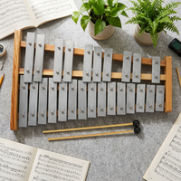 Xylophone 32 Keys Aluminum Alloy Percussion Musical Instrument with Shelf for Baby Kids Educational EN71 Certified Made in China