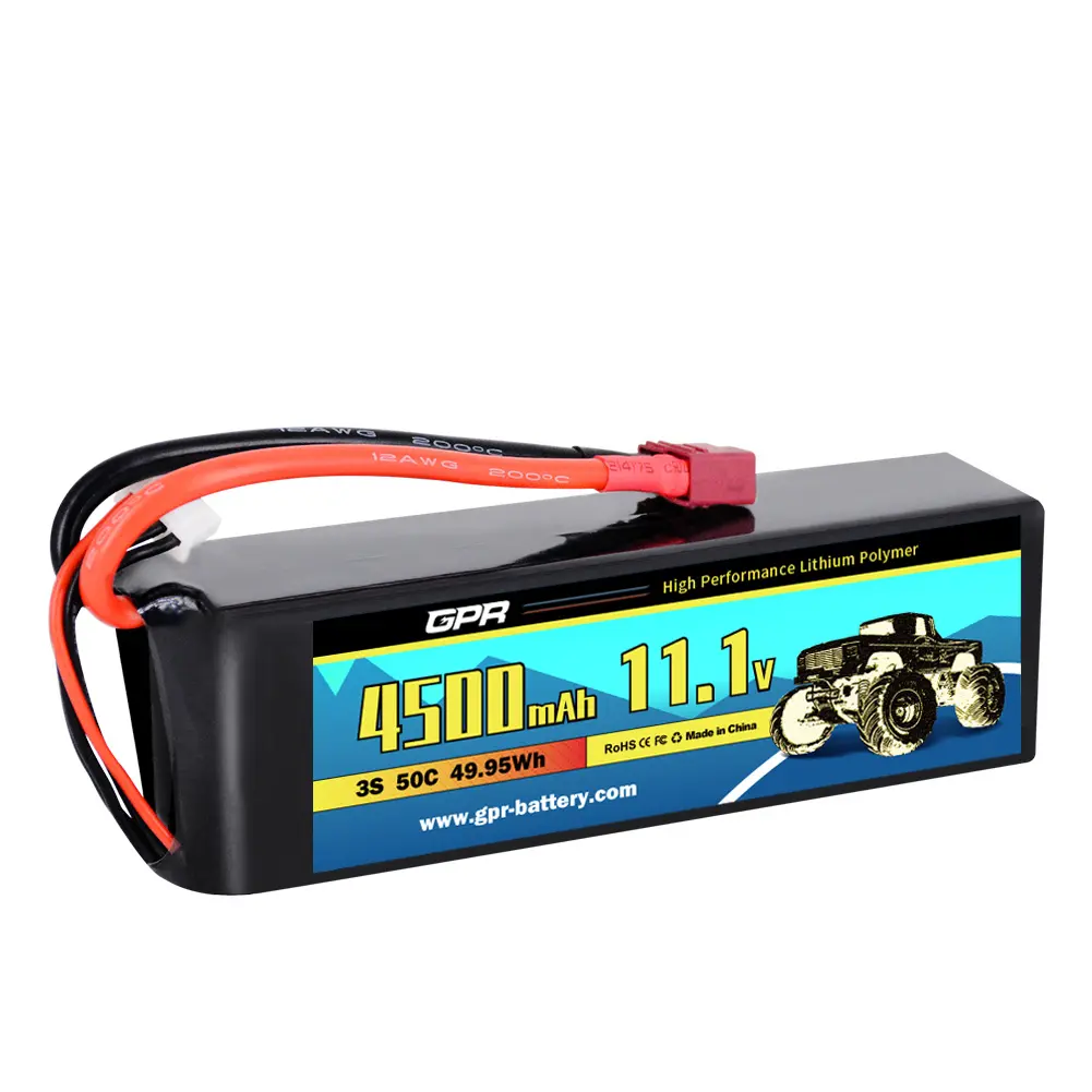 充電式バッテリー4500mAh 50C 11.1V 3S Tplug JST-XHR RCレーシング子供用高速車用