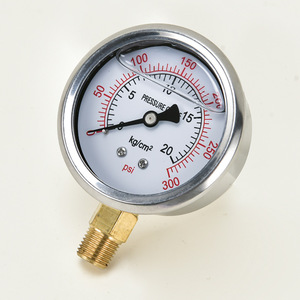 เกจวัดแรงดันน้ำมันแบบอนาล็อก YN60 ขนาด G 1/4 แบบ Radial พร้อมเกลียวแบบ Imperial - Product Image 3