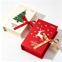 Boîte en papier personnalisée, boîte cadeau de Noël de luxe, boîte d'emballage à fermeture magnétique pour cadeaux de fête, boîte cadeau en carton premium