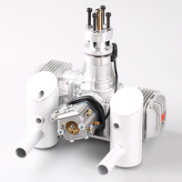 Nouveau Moteur DLE40 40CC Essence/Pétrole bicylindre en métal pour avion RC, échappement latéral, démarrage manuel à froid par vent naturel