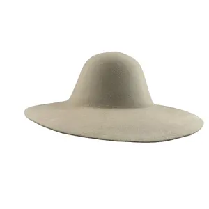 180 gramos 100% lana australiana ala ancha rigidez dura vientre plateado sombrero de moda