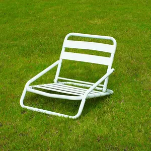 Portable Polyester Ribbon Woven Webbed Chair Outdoor Folding Beach and Garden Gym and Park-Approved for Camping Picnics