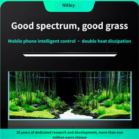 Lámpara LED de espectro completo NETLEA AT5 para acuarios plantados, crecimiento de plantas acuáticas y mejora del color