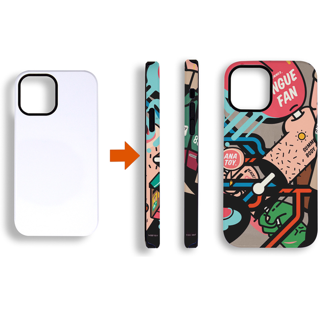 Wholesale 2 in 1 Coated 3D Blank Sublimation Phone Case Cover for iPhone 12 13 14 15 16 17 Pro Max X XR XS Max