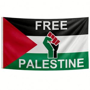Drapeaux et bannières promotionnels personnalisés à bas prix pour vitres de voiture avec mât, pour publicité extérieure sur le thème de la Palestine, vente en gros - Product Image 1