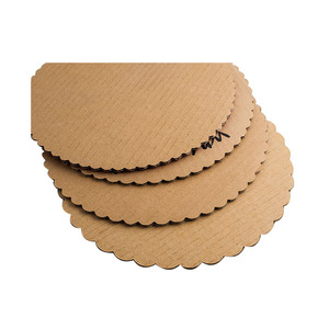 Gold Corrugated Cake Board Laminated Circle Scalloped Cardboard Round Base, Pizza, Pie, <strong>Desserts</strong> and Pastries Food <strong>Trays</strong> Accept - Product Image 6