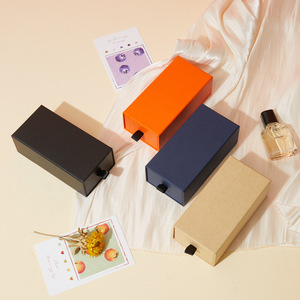 Étui à lunettes noir personnalisé, boîte d'emballage de parfum de style tiroir, étui à rouge à lèvres <span class=keywords><strong>orange</strong></span> coulissant, boîte cadeau - Product Image 4