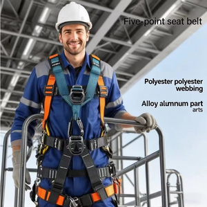पतन सुरक्षा जीवन सुरक्षा 5 बिंदु समायोजन डी-रिंग कमर की ऊंचाई पर काम के लिए - Product Image 6