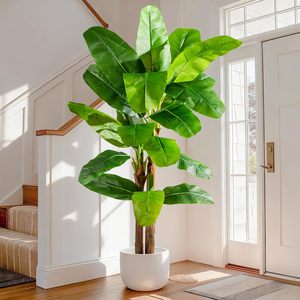 <span class=keywords><strong>Albero</strong></span> <span class=keywords><strong>di</strong></span> banano artificiale da 1,9 m, grande pianta <span class=keywords><strong>di</strong></span> banano finta con foglie e <span class=keywords><strong>corteccia</strong></span> realistiche per decorazioni interne <span class=keywords><strong>di</strong></span> casa e ufficio - Product Image 5